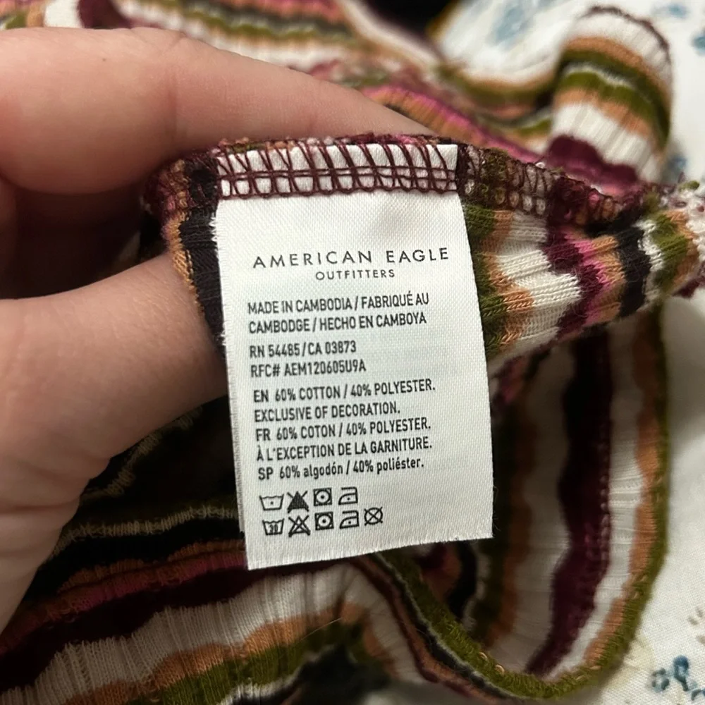 American Eagle striped halter neck tank top